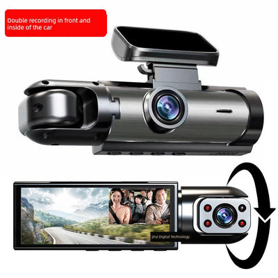 Car Monitor with Double Recording - 360-Degree, Routing-Free - USATRENDZ