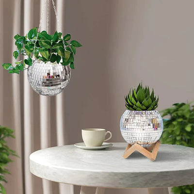 Disco Ball Flower Hanging Vase - USATRENDZ